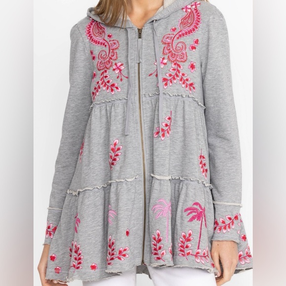 Johnny Was Cassia Tiered Hoodie